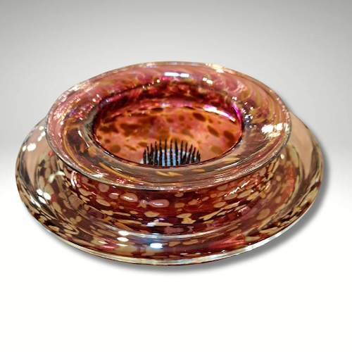 Click to view detail for GBG-041 Ikebana Bowl Red $125